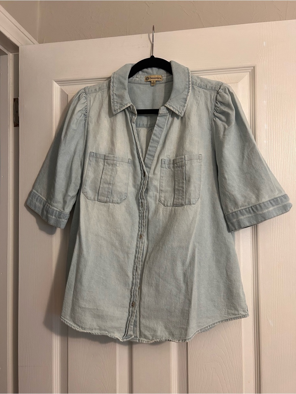 Democracy Light Blue Denim Button-Down Shirt for Kids
